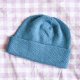 Wełniana czapka wełna niebieska handmade scandi