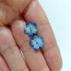 Niebieskie kolczyki niezapominajki