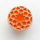 Gałka do mebli pomarańczowa z jasnym ornamentem, wz.01