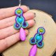 Kolorowe kolczyki sutasz z howlitem 1