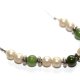 PEREŁKI zielone koraliki subtelny naszyjnik choker