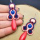 Kolorowe kolczyki sutasz z howlitem 6