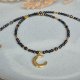 Zestaw naszyjnik i bransoletka Turmalin czarny
