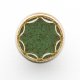 Ceramiczna gałka do mebli, zielono-brązowa, wz.5