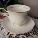 Cambridge Garden Collection fine bone china filiżanka 180ml i spodek biała ze złoceniami