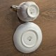 Cambridge Garden Collection fine bone china filiżanka 180ml i spodek biała ze złoceniami