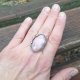 Opal różowy - pierścionek regulowany
