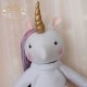 Jednorożec Cleo, przytulanka ręcznie szyta, prezent GOTOWY