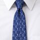 Granatowy Krawat w Geometryczny Wzór – Elegancki Styl Klasyczny