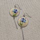 Ręcznie haftowane kolczyki  DLA LAURY  stal szlachetna