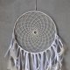 Biały duży łapacz snów handmade makrama