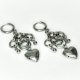 Kolczyki chainmaille z otwierane serduszka gothic punk vampire witchy