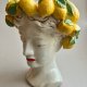 Sicilian Moorish Head with Lemon Wreath - Made in Italy ❤ Duża donica ❤