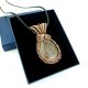 Wisiorek z obsydianem wire wrapping