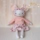 Myszka Kasia w kwiatowej spódniczce, przytulanka, prezent GOTOWA