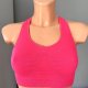 Różowy neonowy stanik, biustonosz sportowy, do ćwiczeń XS 34 S 36, wygodny