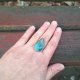Chryzokola z azurytem - pierścionek regulowany