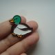 METALOWA EMALIOWANA PRZYPINKA PIN KACZUSZKA