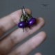 Kolczyki Dark Purple & Accent Green