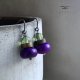 Kolczyki Dark Purple & Accent Green