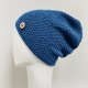 Czapka przejściowa cienka beanie smerf bawełna S/M blue