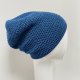 Czapka przejściowa cienka beanie smerf bawełna S/M blue