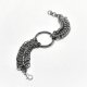 Bransoletka chainmaille z dużym ringiem – stal chirurgiczna, ciężka gothic punk industrial, custom rozmiar