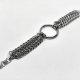 Bransoletka chainmaille z dużym ringiem – stal chirurgiczna, ciężka gothic punk industrial, custom rozmiar