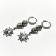 Kolczyki chainmaille ze słońcami wiszące gothic witchy dark academia