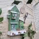 Zielony domek wieszak na klucze i drobiazgi