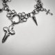 Bransoletka chainmaille z krzyżami kolcami stal chirurgiczna vampire