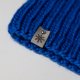Ręcznie robiona niebieska chabrowa czapka beanie smerfetka Drops Snow rękodzieło handmade