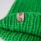 Ręcznie robiona zielona czapka beanie smerfetka Drops Snow rękodzieło handmade