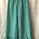 Spodnie krata falbanka zieleń kreskowana M/L