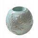 Ceramiczny świecznik błękitna ceramika liście
