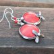 Czerwone kwiatki - kolczyki