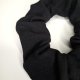 Scrunchie Gumka do Włosów Czarna Bawełniana dresówka