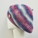 Wiosenny beret damski z antenką ręcznie robiony bawełna uniwersalny