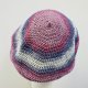 Wiosenny beret damski z antenką ręcznie robiony bawełna uniwersalny