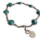 SREBRO I TURKUS - BRANSOLETKA - CZĘŚĆ KOMPLETU