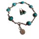 SREBRO I TURKUS - BRANSOLETKA - CZĘŚĆ KOMPLETU