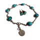 SREBRO I TURKUS - BRANSOLETKA - CZĘŚĆ KOMPLETU