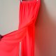 H&M S 36 długa neonowa spódniczka różowa maxi z rozcięciami po bokach i halką