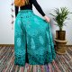 spodnie palazzo rangoli - turkusowe | indie | bawełna