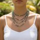 Naszyjnik koralikowy Multi-Layer z gwiazdkami - kolorowy choker boho w stylu letnim