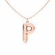 naszyjnik BALONOWA LITERKA A-Z  - różowe złoto