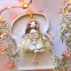 Makramowy breloczek Anioł Stróż biały | Aniołek brelok