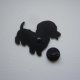 METALOWA EMALIOWANA PIN PRZYPINKA PIES JAMNIK