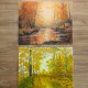 WYPRZEDAŻ ZESTAWU OBRAZÓW - DYPTYK "JESIENNE CIEPŁO I NOSTALGIA" - 2x 24x30cm
