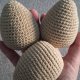 Zestaw 3 ozdobnych jajek handmade - szydełkowe BEŻOWE pisanki